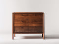 Mesitas de noche de madera 90 x 45 x 95 cm - marrón nogal - mesita con 6 cajones y patas elevadas de diseño moderno
