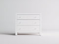 Mesitas de noche de madera 80 x 42 x 90 cm - blanco - mesita con 3 cajones y patas elevadas de diseño minimalista