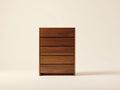 Mesitas de noche de madera 70x42x115 cm - marrón - diseño moderno con 5 cajones