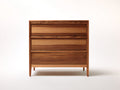 Mesitas de noche de madera 78x44x92 cm - marrón - diseño moderno con 3 cajones