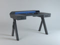 Mesas de oficina gaming 140x60x75 cm - negro - escritorio moderno con iluminación LED y cajones para ordenador
